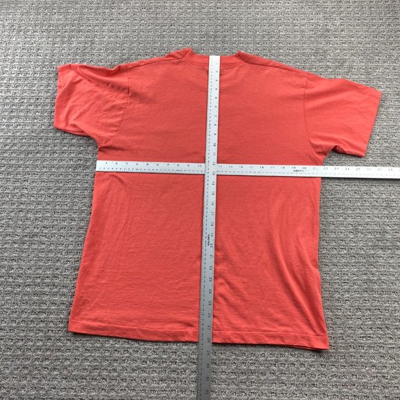 Vintage 90s Shirt Women Large L Orange Fruit of the Loom Best Single Stitch USA - Picture 9 of 11